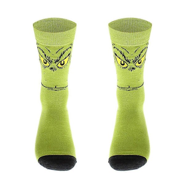 Julgrinch Mid-kalvsockor Herr Dam Casual Nyhetssockor Jultillbehör Present [DB] F