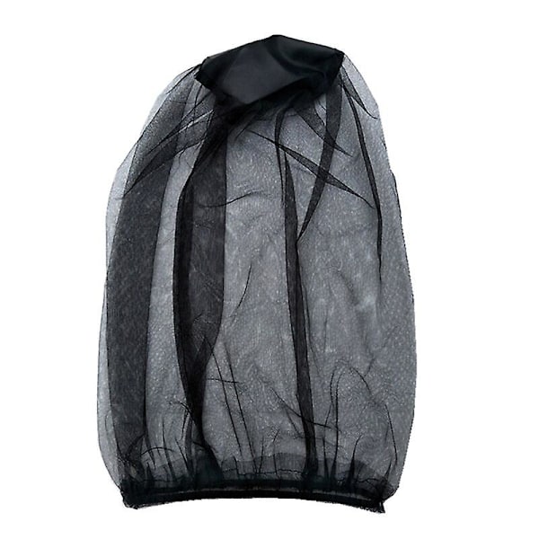 Udendørs fiskehat Anti Mosquito Insekt Hat Bug Mesh Hovednet Ansigtsbeskytter DB 1 PC Black