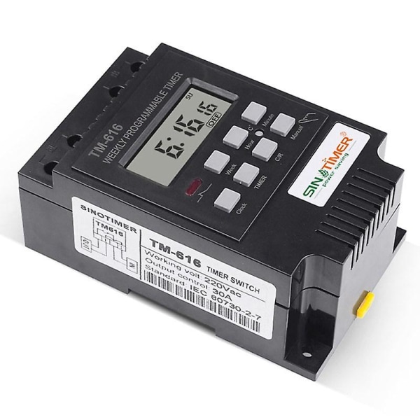 Tm616 30amp 4pins Programmerbar Timer Din-skena Montering Timer Switch Digital Timer 110v Ac Programmerbar Timer Relä