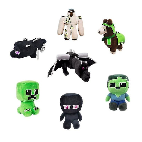 Shxx Minecraft Ny Bi Steve Plyschdocka Sittande Enderman Creeper Leksak Grossist Spot30cm Liten Ender Drake B113-125 [DB]