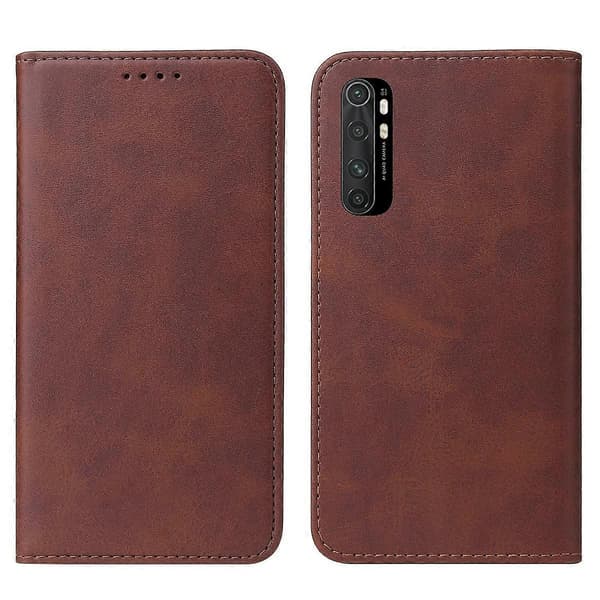 Magnetiskt läderfodral för Xiaomi Mi Note 10 Lite [DB] Brown