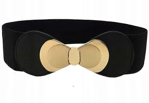 Bred Elastisk Rem Dam Gummi Korsett Svart [DB] black