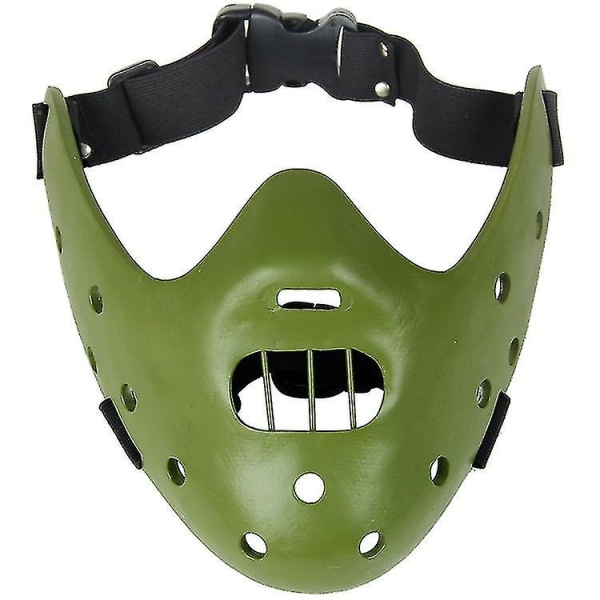 Hannibal Maske Horror Hannibal Skræmmende Resin Podium Lammets Tavshed Maskerade Cosplay Fest Halloween Masker db Black