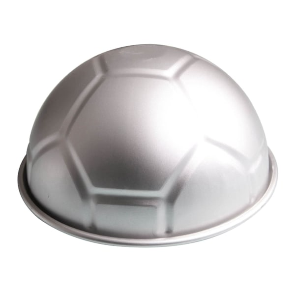 1 ST 3D Halv Rund Boll Fotboll Tårtform 8 tum Förtjockning Aluminiumlegering Form Födelsedagsbakning [db] Silver