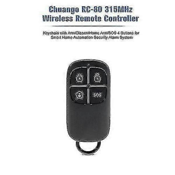 Chuango RC-80 315MHz langaton kaukosäädin avaimenperällä WS36807 [DB]