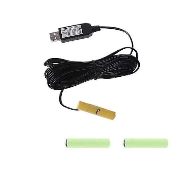 5V USB Strømforsyning til 4.5V AAA Batteri Eliminator Kan Erstatte 3 LR03 Batterier [Db]