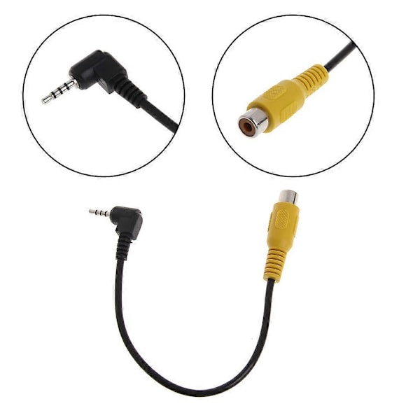 2,5 mm:n stereoliitin uros RCA-naarasvideomuunninadapterikaapeli GPS:lle [db]