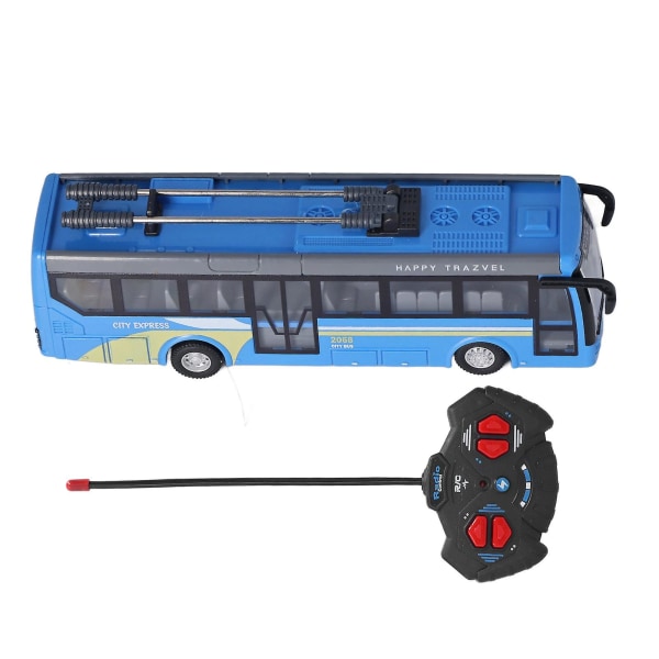 Fjärrkontroll Buss Hög Simulering Alla riktningar Körning Uppladdningsbar Rc Skolbuss För Barn db Blue