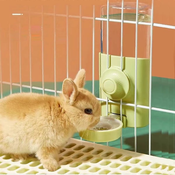 Kanin Vandflaske, 600ml Hængende Automatisk Vanddispenser Med Tyngdekraft Til Kanin Chinchilla Marsvin Fretter [Db] Green