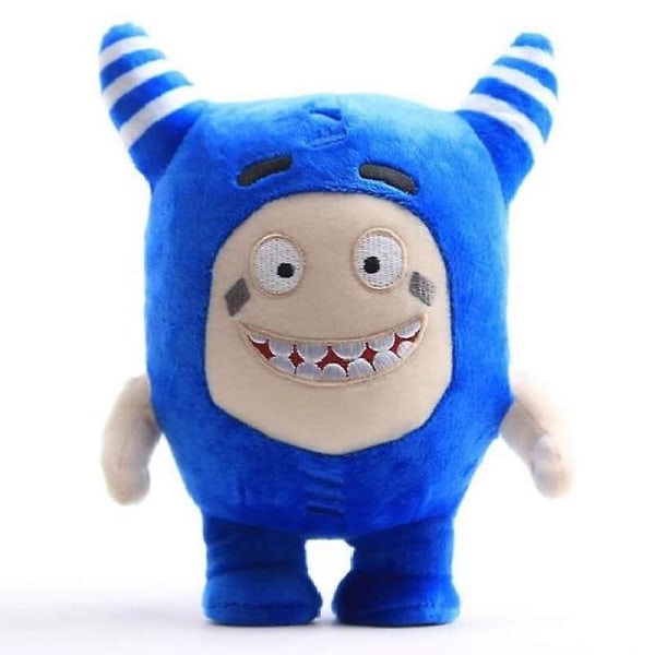 24cm Cartoon Oddbods Anime Plyschleksak Skatt av Soldater Monster Mjuk Plyschleksak Fuse Bubbles Zeke Jeff Dockor för Barn Present [DB] Blue 18m