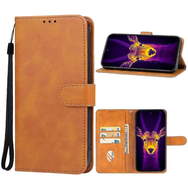 Lærtelefonveske for Ulefone Armor 25T Pro [DB] Brown