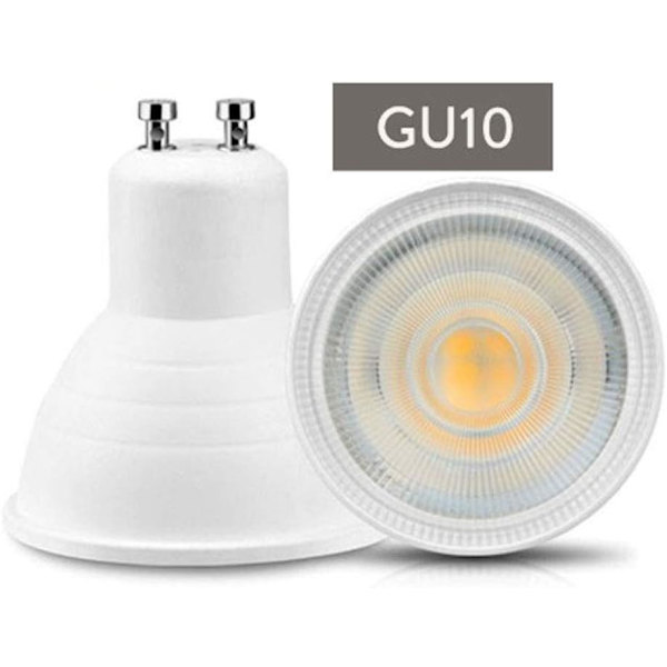 12 GU10 LED-lampor 6W, varmvit 3000K, ej dimbar, liten spotlight, 30° strålvinkel