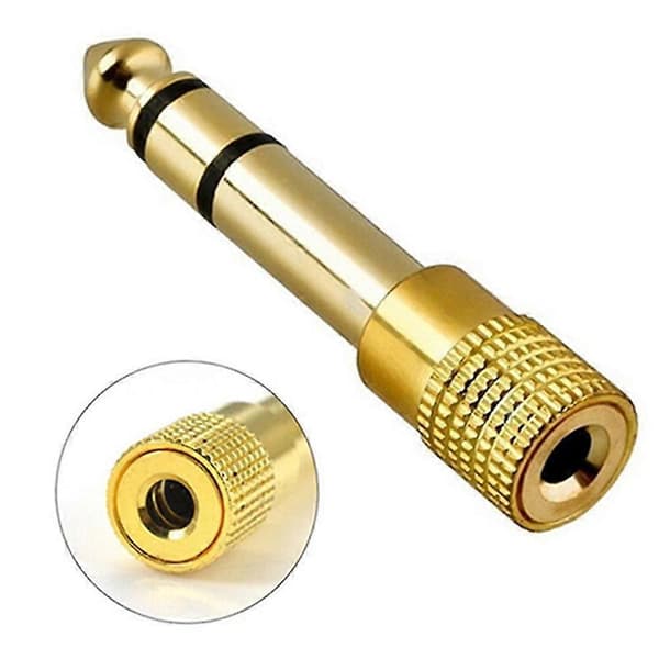 1/8 3,5 mm hun til 6,5 mm 1/4 han hovedtelefonstik adapterstik stereo-lyd[DB]