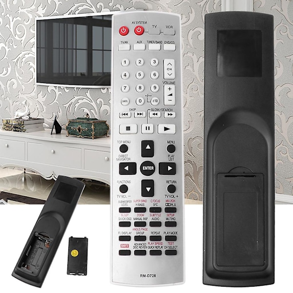 Universal fjernkontroll erstatter Panasonic EUR7722X10 TV-kontroller [db] White
