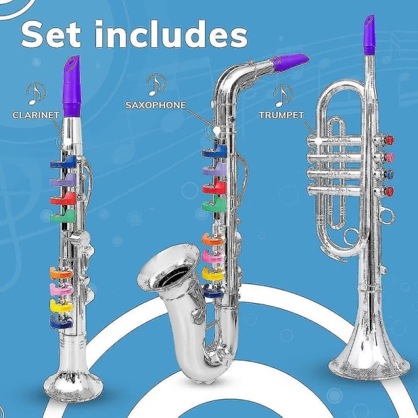 Sæt med 3 musik 1. Klarinet 2. Saxofon 3. Trompet, Combo med over 10 farvekodede undervisningssange lavet i Italien. Db