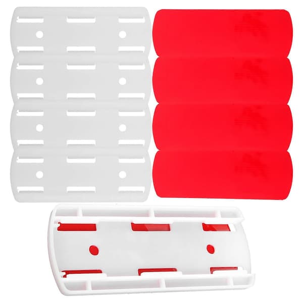 Hullfri stikkontaktfeste for veggmontering 4 stk. Slitesterk ABS-holder