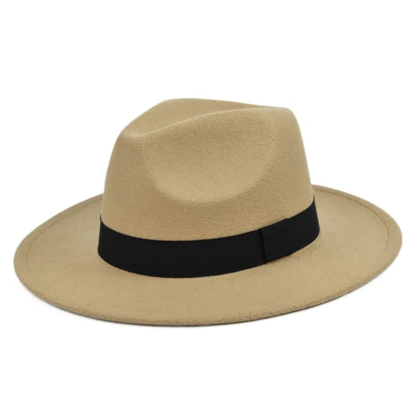 Retro Rancher-hattu leveällä reunalla, vintage -tyylinen miesten huopahattu lomatarvike Khaki