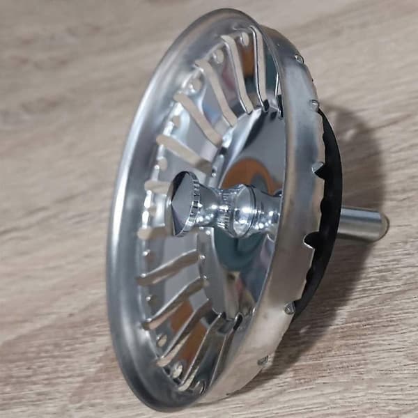Kjøkkenvask Sil, Rustfritt Stål Vask Sil Plugg Erstatning Dobbel Funksjon Kurv Sil Avløpsplugger (Diameter: 84mm) [DB]