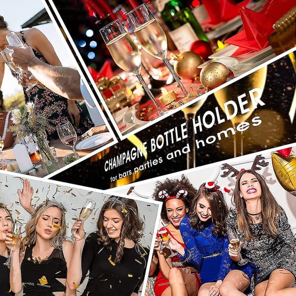 Förpackning med 30 Champagneflaske-gnistklämmor, säkerhetsklämmor för tomtebloss [DB]
