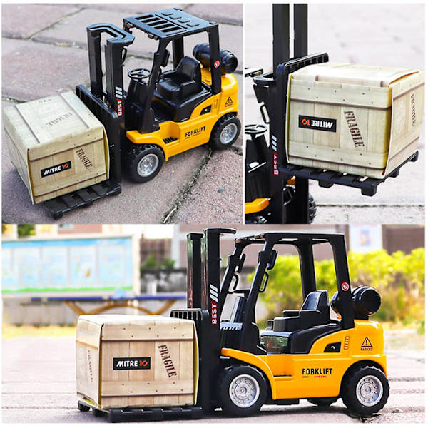 Barnens legering leksaker Mini Pull Back Construction Truck Construction gaffeltruck Db As Show