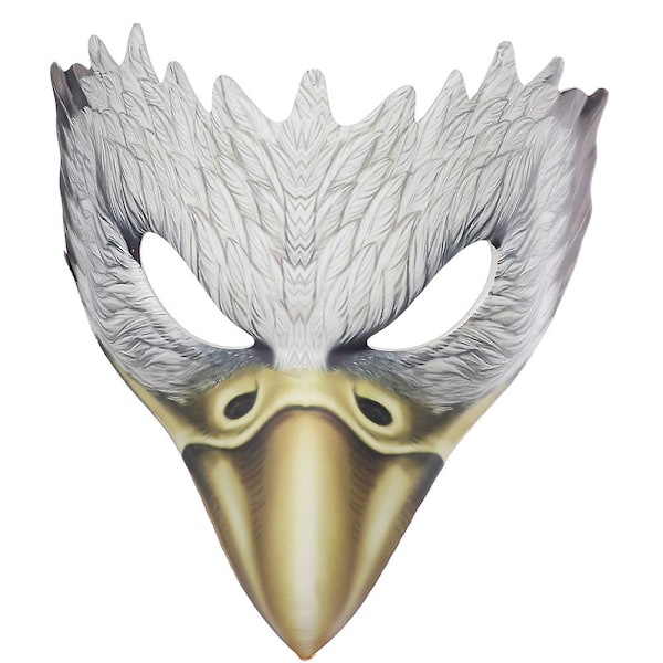 2024 NYA HETTA Halv ansikts örn masker, örn djur latex kostym mask för Halloween maskerad cosplay [DB] White