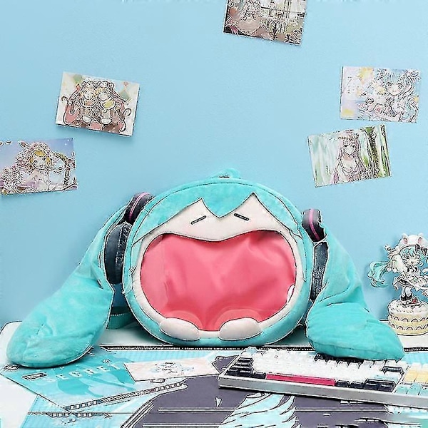 Kawaii Anime Hatsune Miku Cosplay Pehmo Reppu Ita Laukku Naisten Laukku Koululainen Opiskelija Miesten Sametti Olkalaukku Tyttö Lahja [db] pink