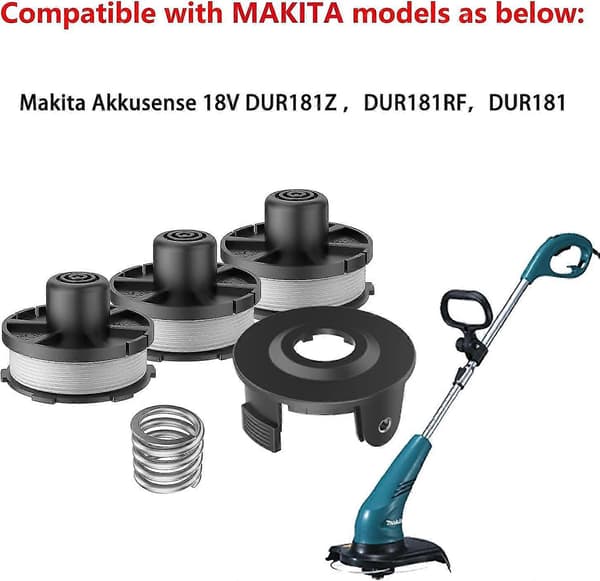 Trimmertråd (1,6 mm) - Kompatibel med Makita batterikutter 18 V Dur1817, Dur181rf, Dur181 gresstrimmer [DB]