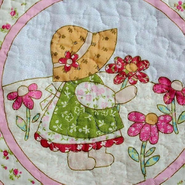 Set med 2 Boho Quiltade Prydnadskuddfodral i Bomull, Blommig Tryckt Patchwork Dekorativa Kuddfodral för Sovrum Soffa Bil (Blomma A, 18\"x18\")[DB]