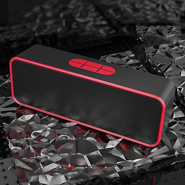 Trådlös högtalarstöd Tf-kort Bluetooth-kompatibel 5.0 Abs-stöd Tf-kort Bluetooth-kompatibel högtalare för resor Jikaix Red