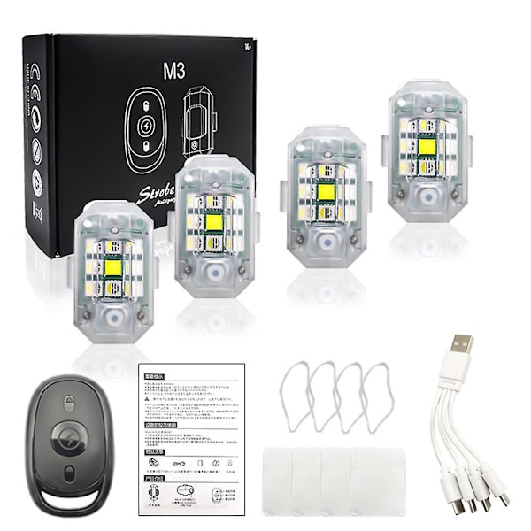 Pursuit Underglow X Pvrsvit Auton Valot Langattomat Led Strobe Valot Usa Varasto 2024 [DB] Four lamp with remote contro
