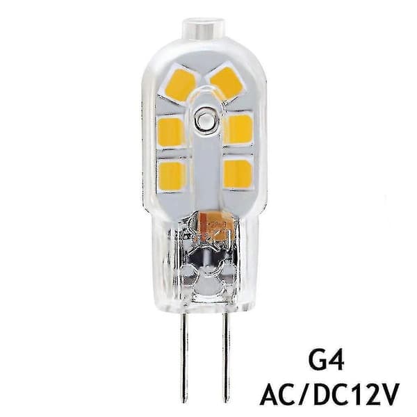 G4 LED-pære Kald Hvit AC/DC 12V 2W 10 stk. {Db}