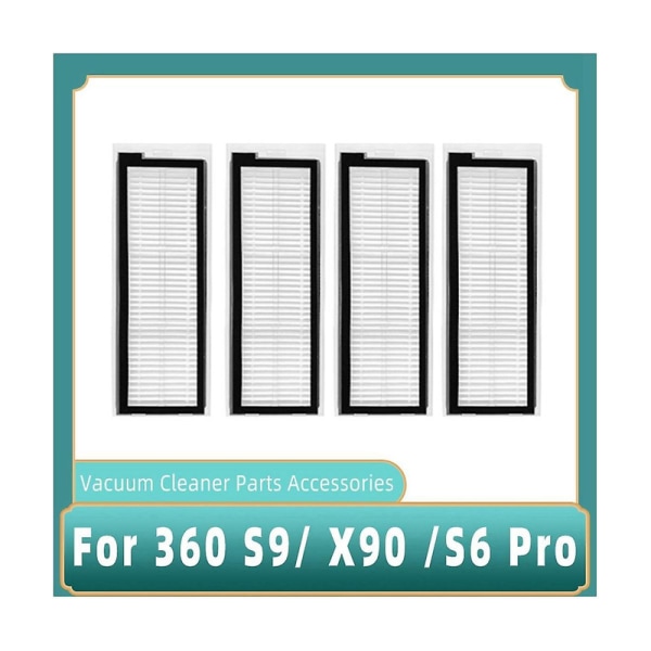 For 360 S9 S6 Pro X90 X95 Robotstøvsuger Hepa Filter Rulle Hovedbørste Sidebørste Moppklut R DB As Shown