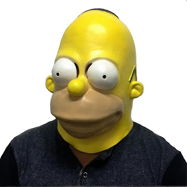 Simpsons-maske for Halloween - Latex-hjelm for maskerader [DB]