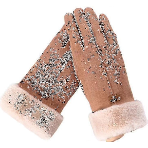 Vinterhandskar Varma Vantar Vinter Touch Screen Handskar Dam [DB] brown