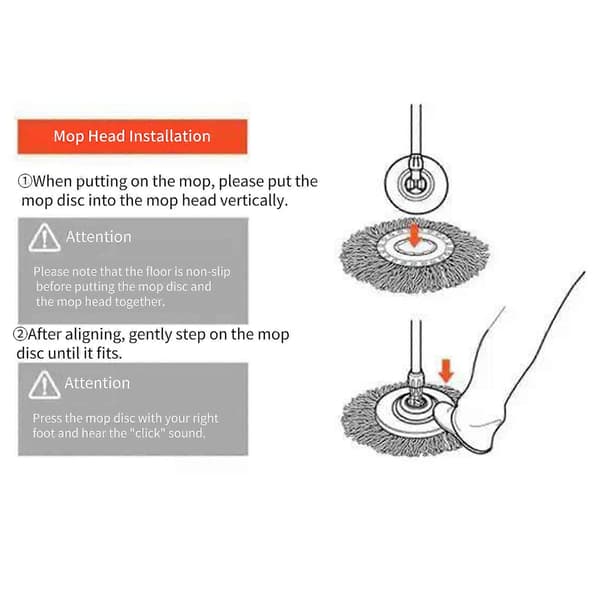 Moppehode-utskifting, 360 Spin Magic Moppehode, Moppehode-påfyll for standard roterende universal spinnmopp-utskiftningsmopphoder [Db] Black - 2pcs