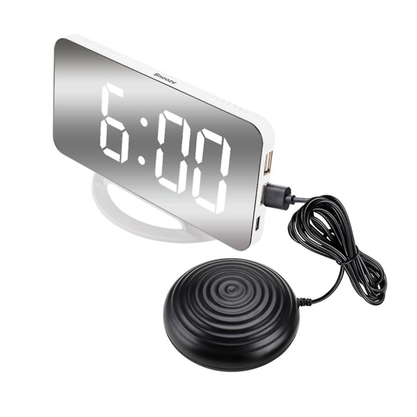 Digital väckarklocka för tonårsflickor Vardagsrum LED-display Timer Väckarklocka Tung sovande Väckarklocka Vibrator