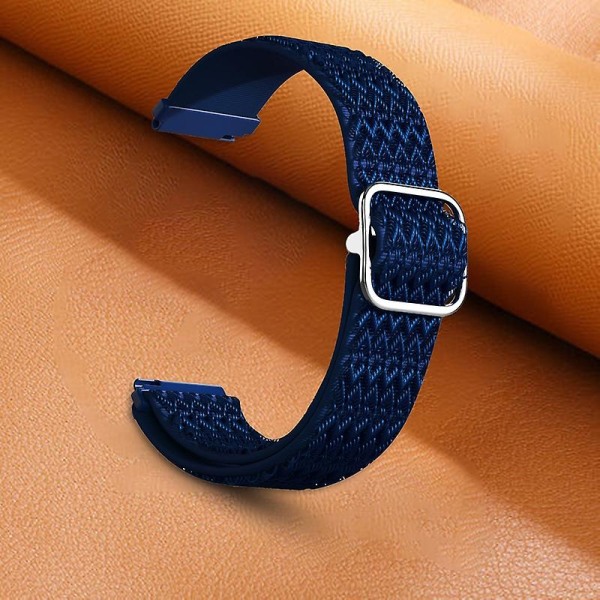 Elastiskt justerbart nylonklockarmband 20 mm, ersättningsarmband för smartklocka, kompatibelt med Samsung Galaxy Watch 3/4/4 Classic/active/active 2/gear Sport Blue