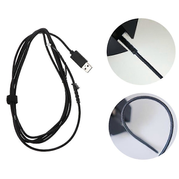 Erstatningskabel for Logitech G502 Hero Mus - Slitesterk USB-muskabel [DB]