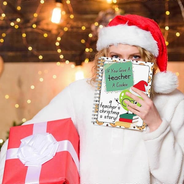 Julkortsbok för lärare med kaktema som gåva[DB]