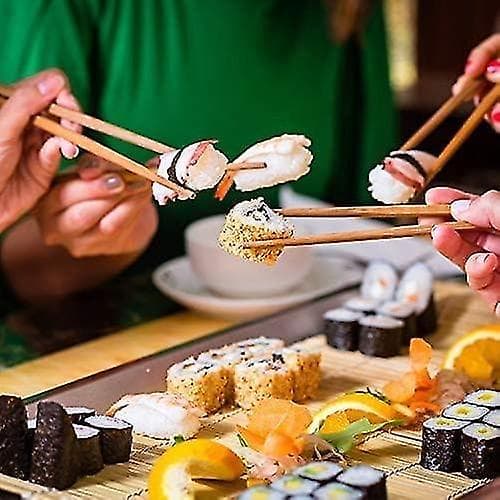 3-pack japanskt sushiform-set för nigiri, triangelformad sushipress, 5-rullars rektangulär sushiform