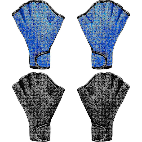 2-pack Simhandskar Vatten Simträning Handskar Neoprenhandskar Simhud Fitness Vattentäta Träningshandskar Simning Dykrem Handled db