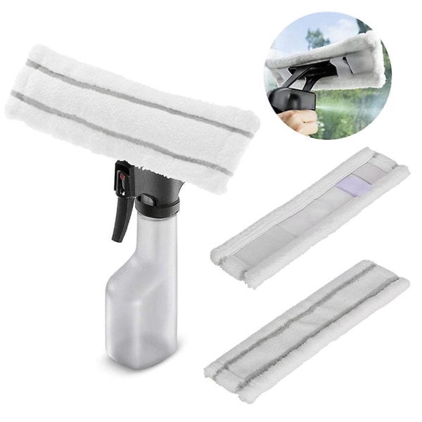 2 st mikrofibermoppdukar fönsterputsningsmaskin ersättning för Karcher Wv1 Db White - Grey