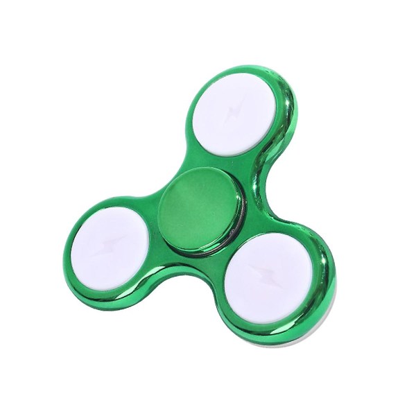 Lysende LED-lys snurrende topp fingertupp gyroskop lysende spinner barn finger fidget sensorisk leketøy stressavlastningsgave db Green