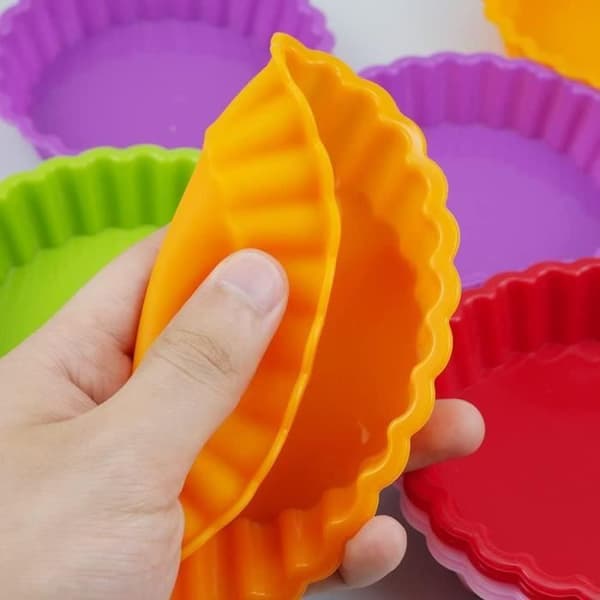 Kageform - 8 stk. - Silikone - Genanvendelig - Non-stick - 10,5 cm[DB]