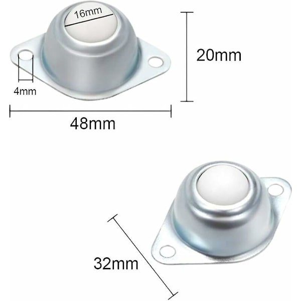 Överföringskulhjul 12 st Universal Möbelhjul Nylonkulor Kulhjul För Överföringsenhet - 0,5 tum