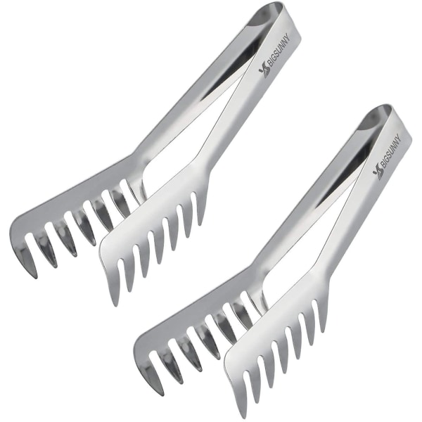 2-pack pastatång, serveringstång i rostfritt stål, spaghettitång [dB}