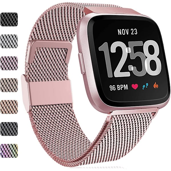 Metalrem til Fitbit Versa/Fitbit Versa 2, rustfrit stålrem til Fitbit Versa 2/Versa/Versa Lite Edition