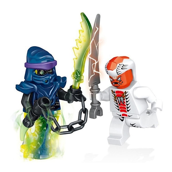 Kvalitets Høj 24stk Kompatible Masters Spinjitzu Kai Jay Cole VS Pyro Vipers Fire Fang Python Byggeklodser Figurer Legetøj db