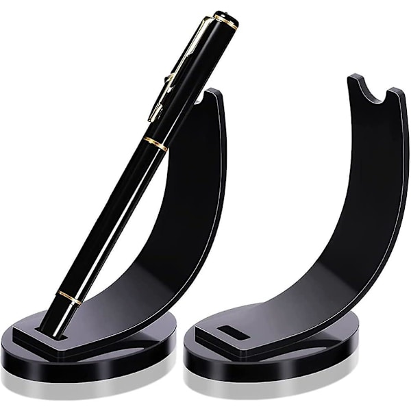 2 stk. Akryl Elektronisk Penneholder Blyant Pen Display Stativ Fountain Pen Kuglepen Display Stativ Makeup Penselholder Til Hjemmet Kontor