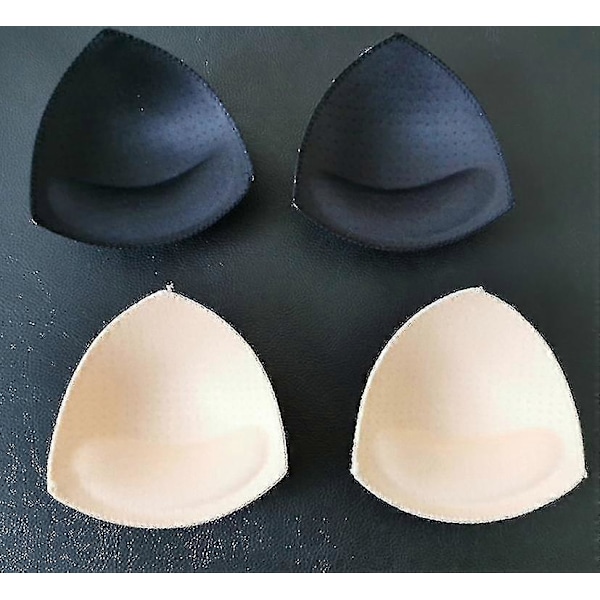 BH-innlegg Bikini Innlegg BH-innlegg Push-up Innlegg, 3 Farger, Trekantform, Svart_FC10 [db]